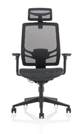 Ergo Twist Chair Black Mesh Seat Mesh Back with Headrest KC0299 DD